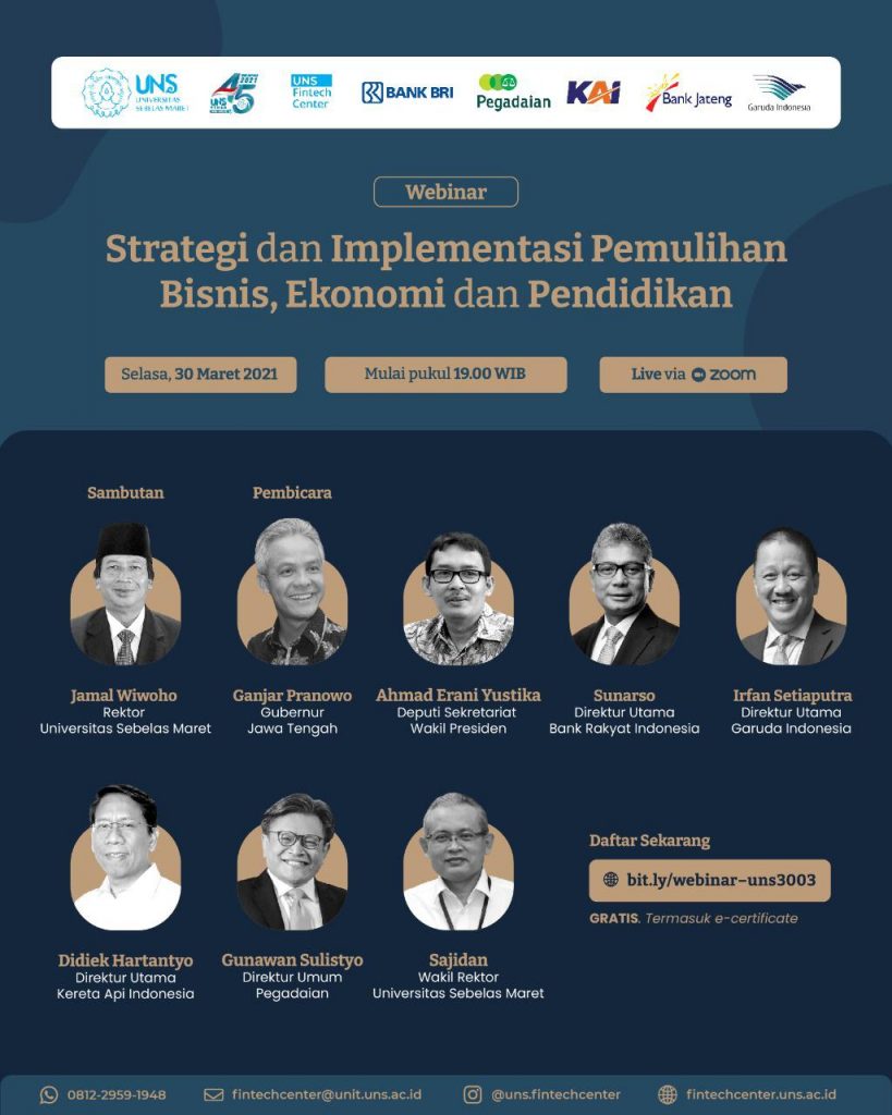 Webinar - Strategi dan Implementasi Pemulihan Bisnis, Ekonomi dan Pendidikan