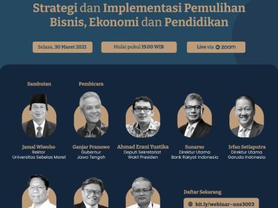 Webinar - Strategi dan Implementasi Pemulihan Bisnis, Ekonomi dan Pendidikan